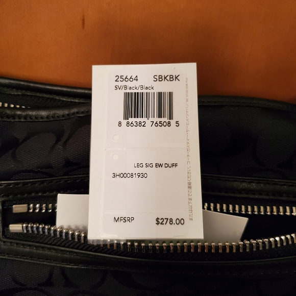 Coach Black Legacy Signature EW Duffle - Picture 3 of 8
